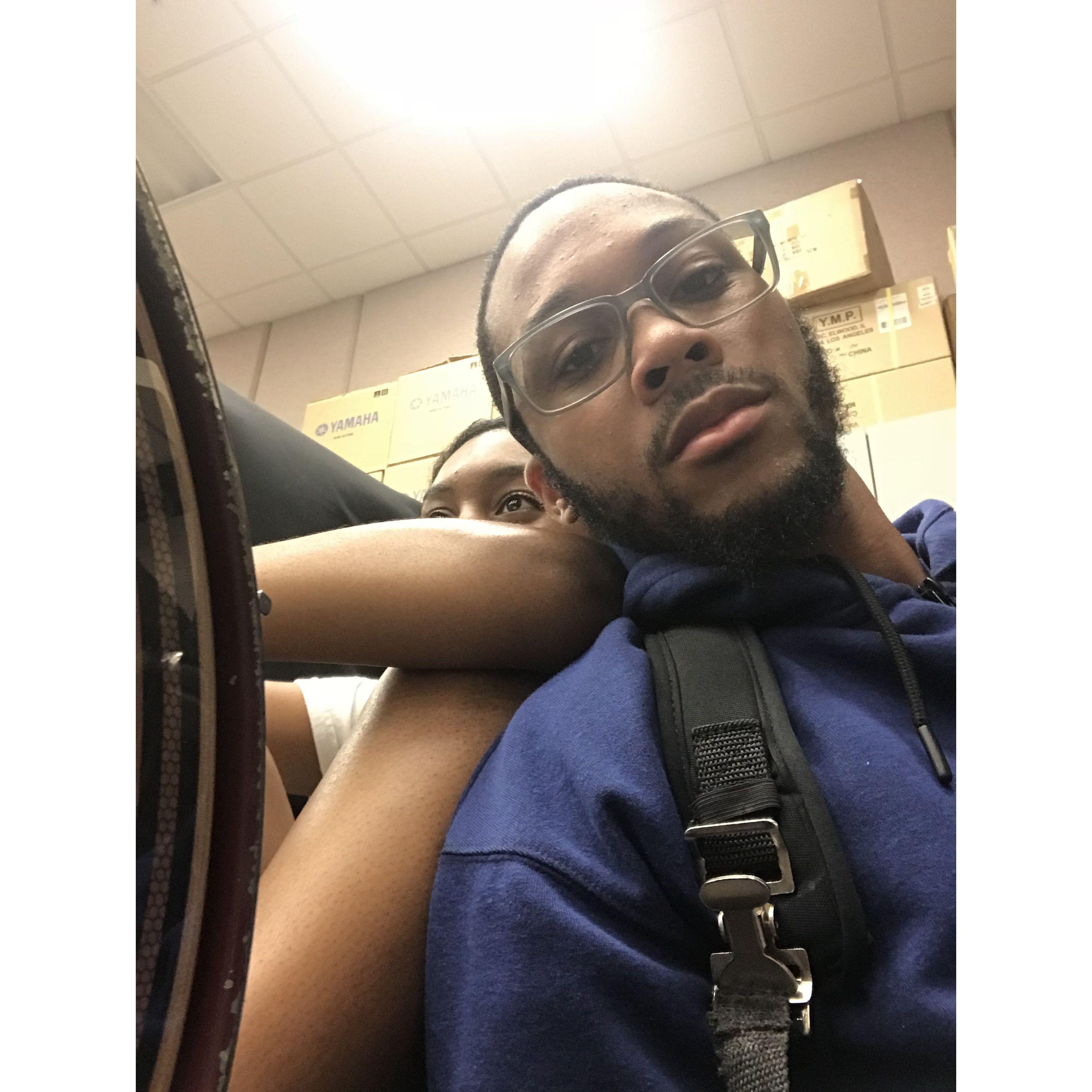 Re'al as a crab (Antwon as a vet!) in the marching band