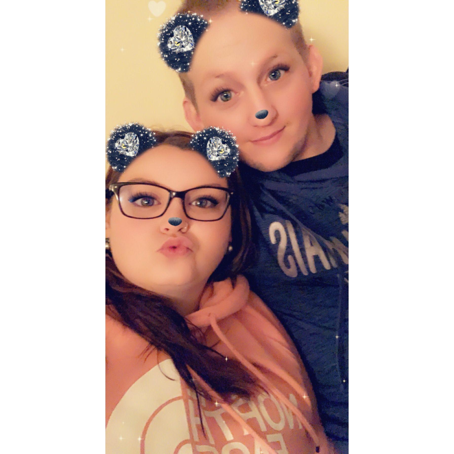 Another photo early on in our relationship! We love those snapchat filters!