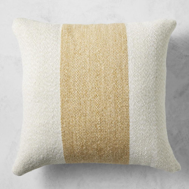 Outdoor Center Stripe Outdoor Pillow 22" X 22" Khaki