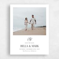 White Wedding Save the Date - Kennedy Portrait
