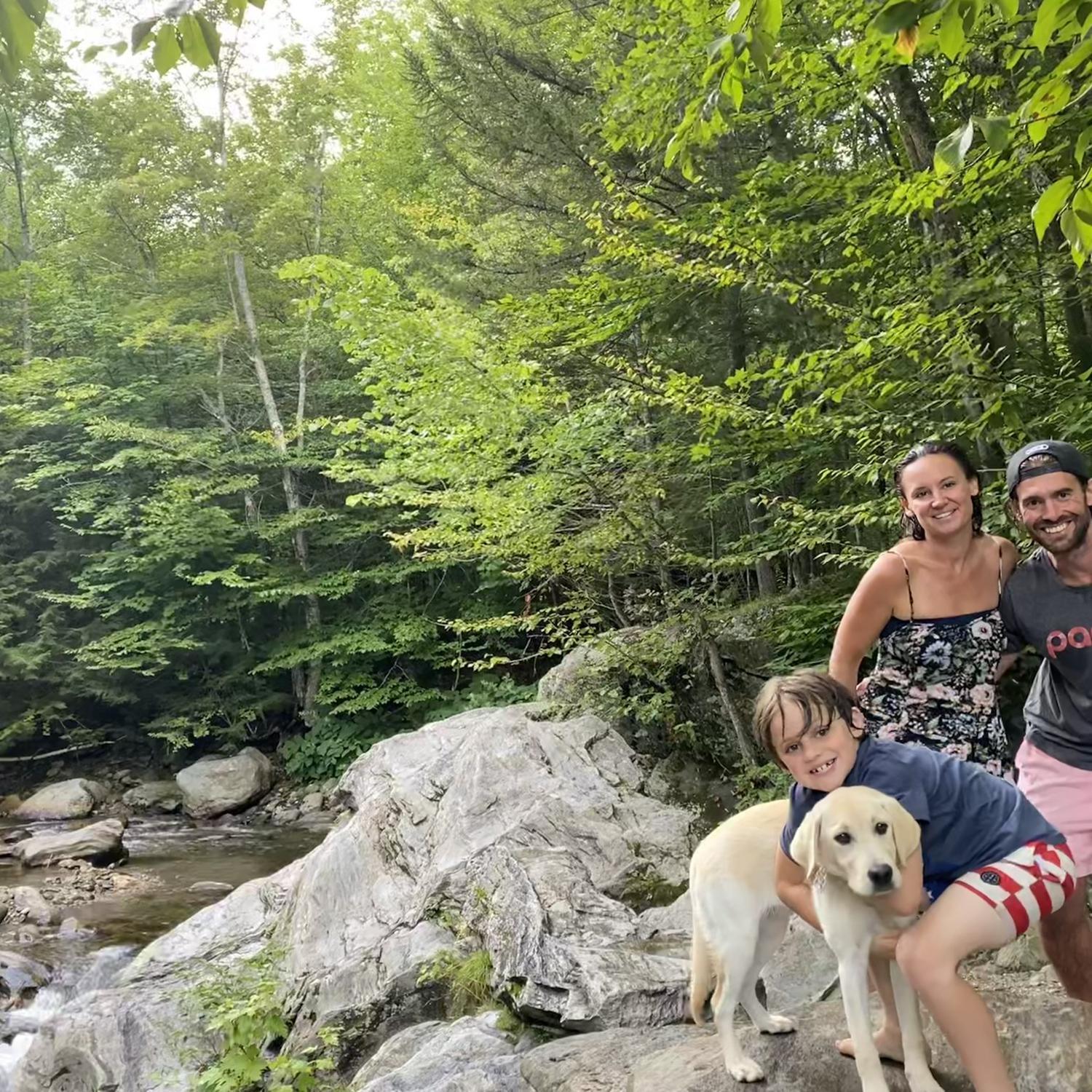 Fosters Watering Hole. Logan loved jumping off the rocks with Layla!