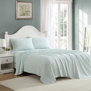 Evie Cotton Percale 4-Piece Sheet Set