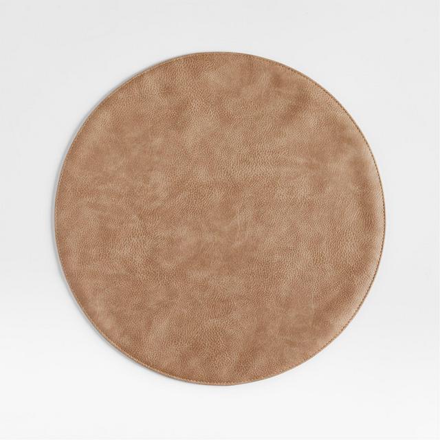 Maxwell Sand Round Easy-Clean Placemat
