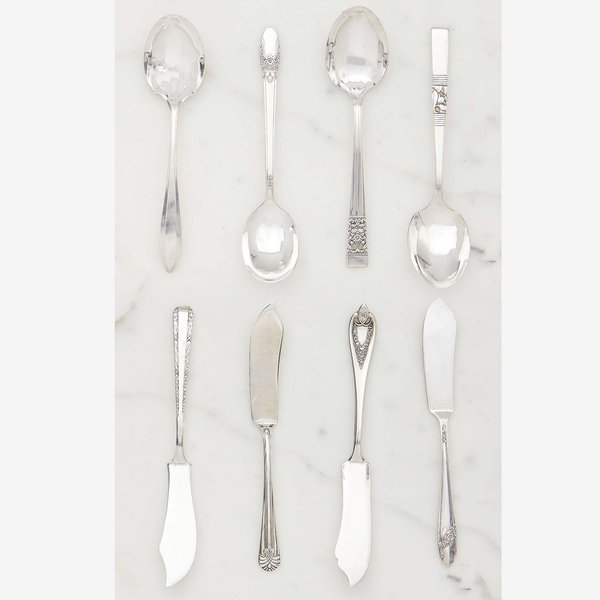 Vintage Found Hotel Silver Spreaders and Teaspoons - Set of 8