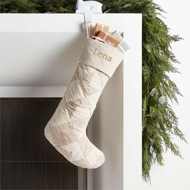 Velvet Heritage Ivory Christmas Stocking
