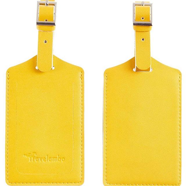 Travelambo Leather Luggage Bag Case Tags