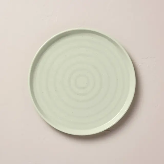 8.5" Flared Brim Stoneware Salad Plate Serene Green - Hearth & Hand™ with Magnolia