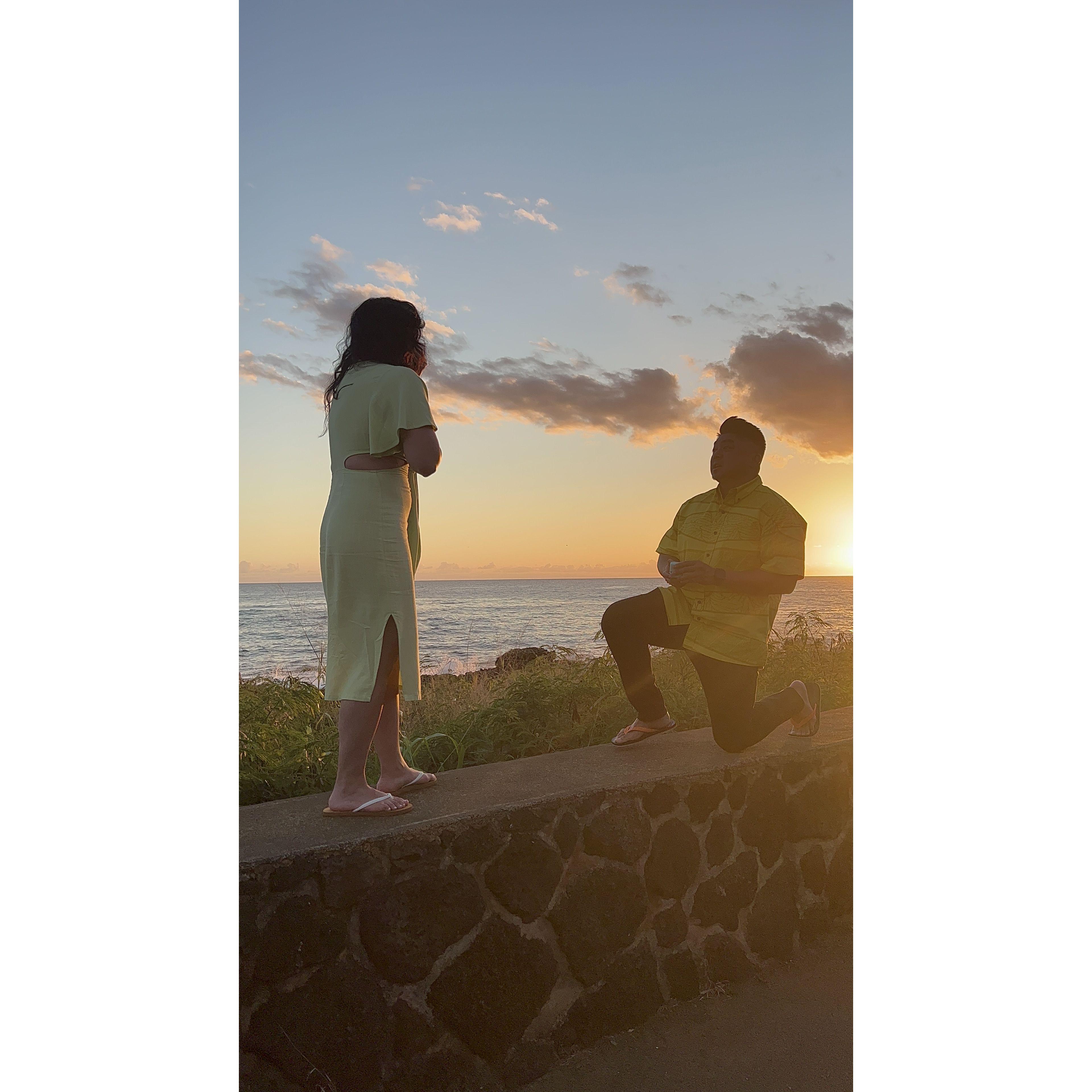 He gets on his knee! OMG! OMG!OMG!