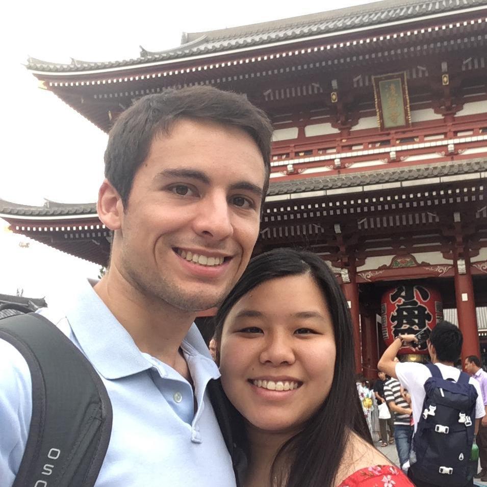 The couple's first overseas trip, to Japan