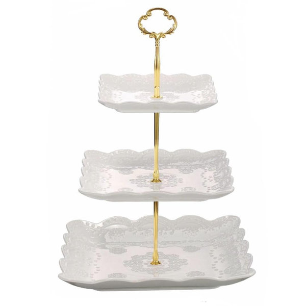 3 Tier Porcelain Serving Stand