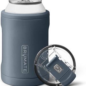 BrüMate Hopsulator Duo 2-in-1 Can Cooler Insulated for 12oz Cans + 100% Leak Proof Tumbler with Lid | Can Insulated for Hard Seltzer, Beer, Soda and Energy Drinks