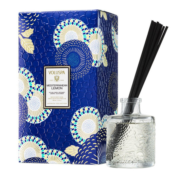 Voluspa Mediterranean Lemon Reed Diffuser, 3.4 oz.