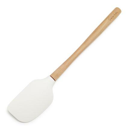 Sur La Table Flex-Core Silicone Spatula with Wood Handle, White