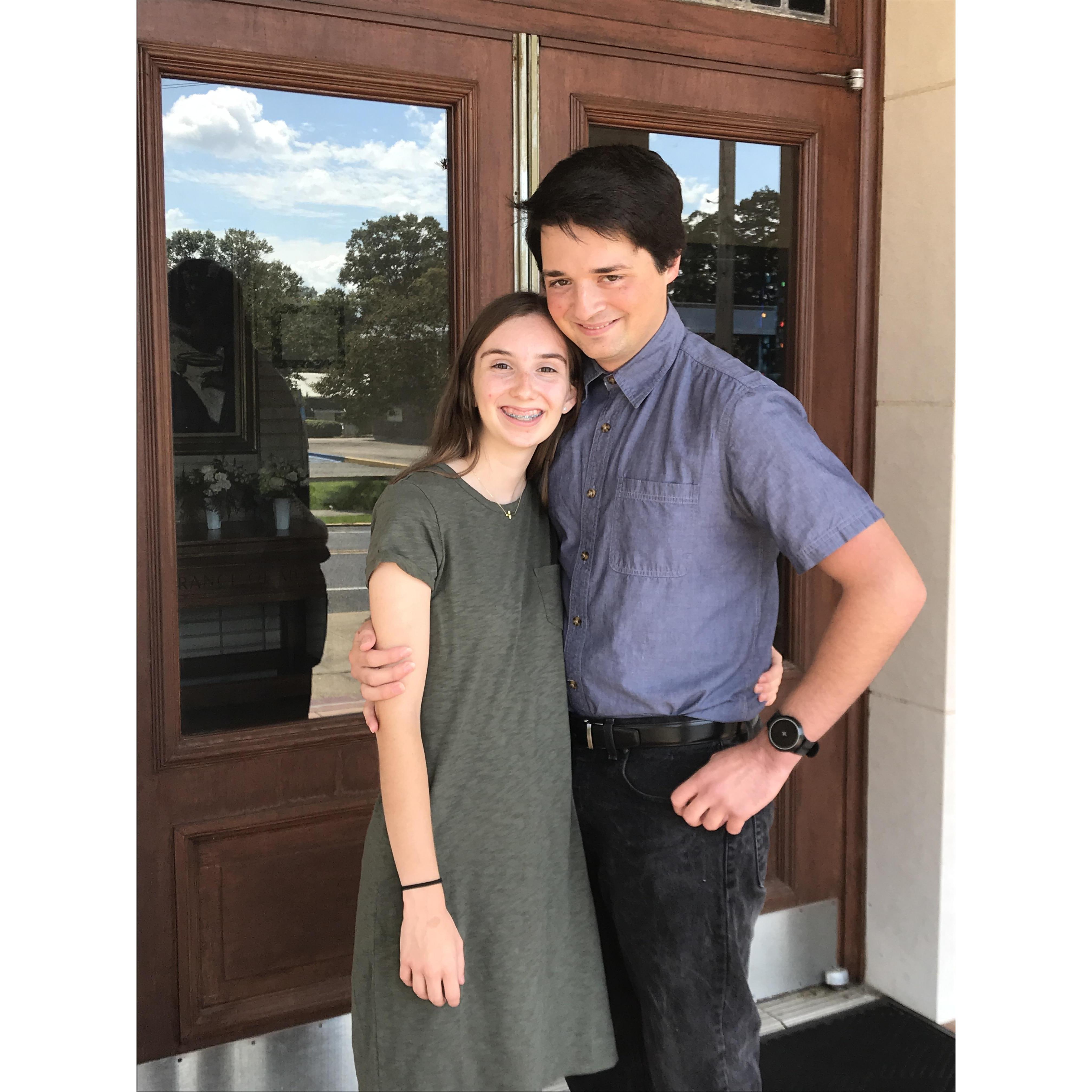 Our last Sunday morning together before Josh moved to Fort Worth, Texas