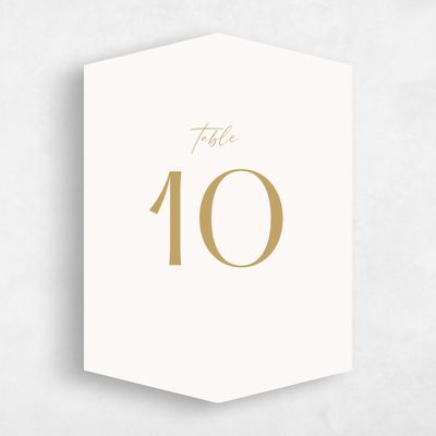 Beige Wedding Table Number - Sidney