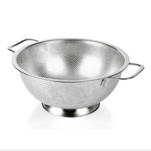 Colander Stainless Steel 3-Quart, Strainer for Kitchen Food, Dishwasher Safe