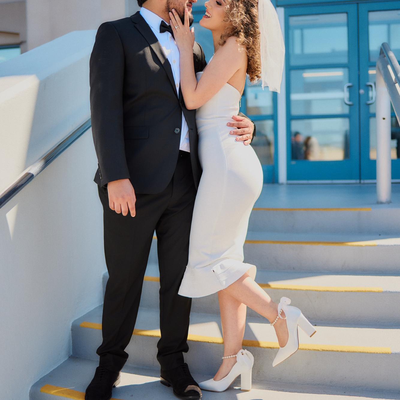 After our elopement at the Woodbridge Court House <3