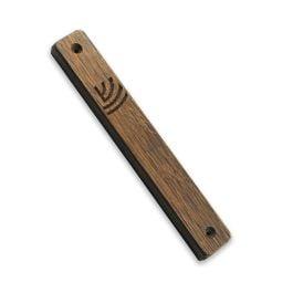 Modern Shin Wood Mezuzah by Austeria Publishing House