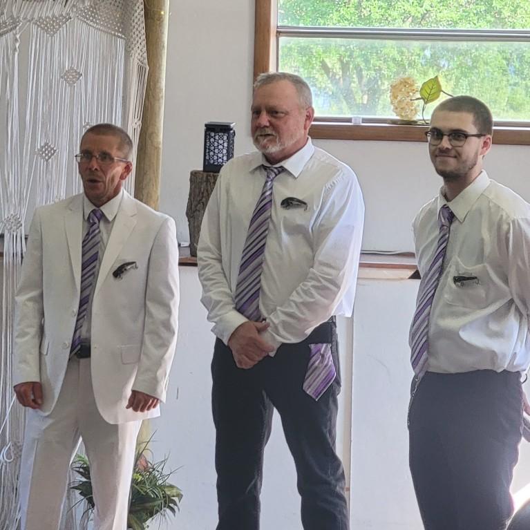 Jeff and his Best Man- Mayner and
Groomsman- Gabe.