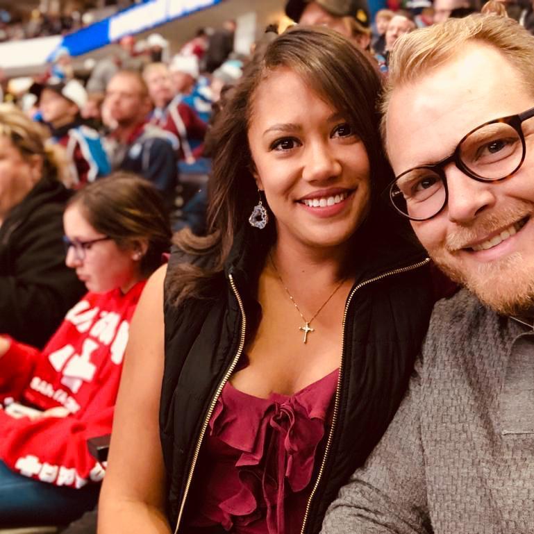 First hockey game together. Go AVS!
