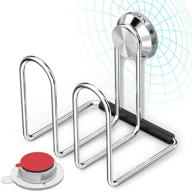 Sponge Holder For Kitchen Sink Caddy With Neodymium Magnetic Detachable Sponge Holder Rust Proof Stainless Steel Kitchen Accessories In Sink Sponge Holder For Sponge Caddy No Suction Adhesive Need