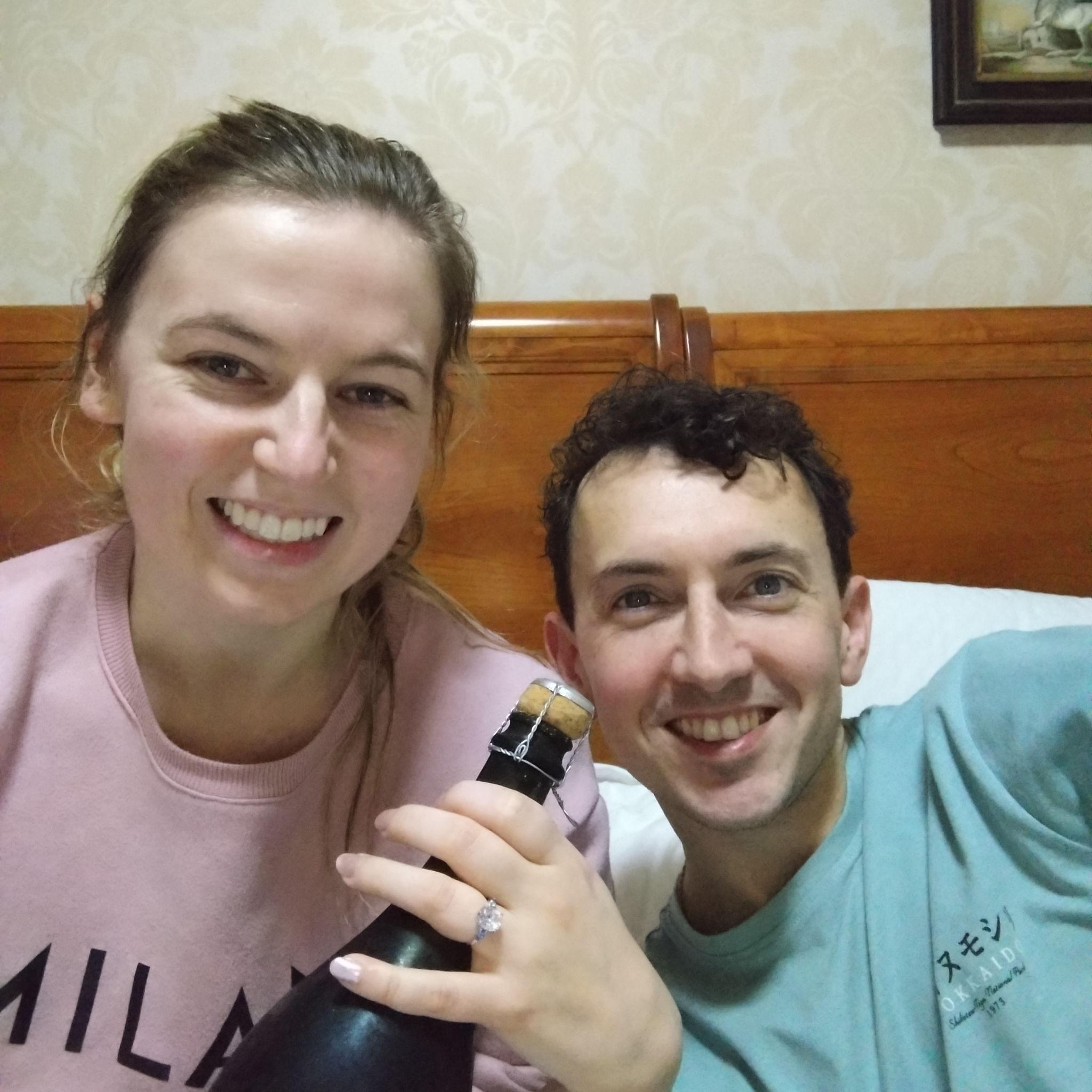 Post egagment at Tre-Ysgawen Hall.