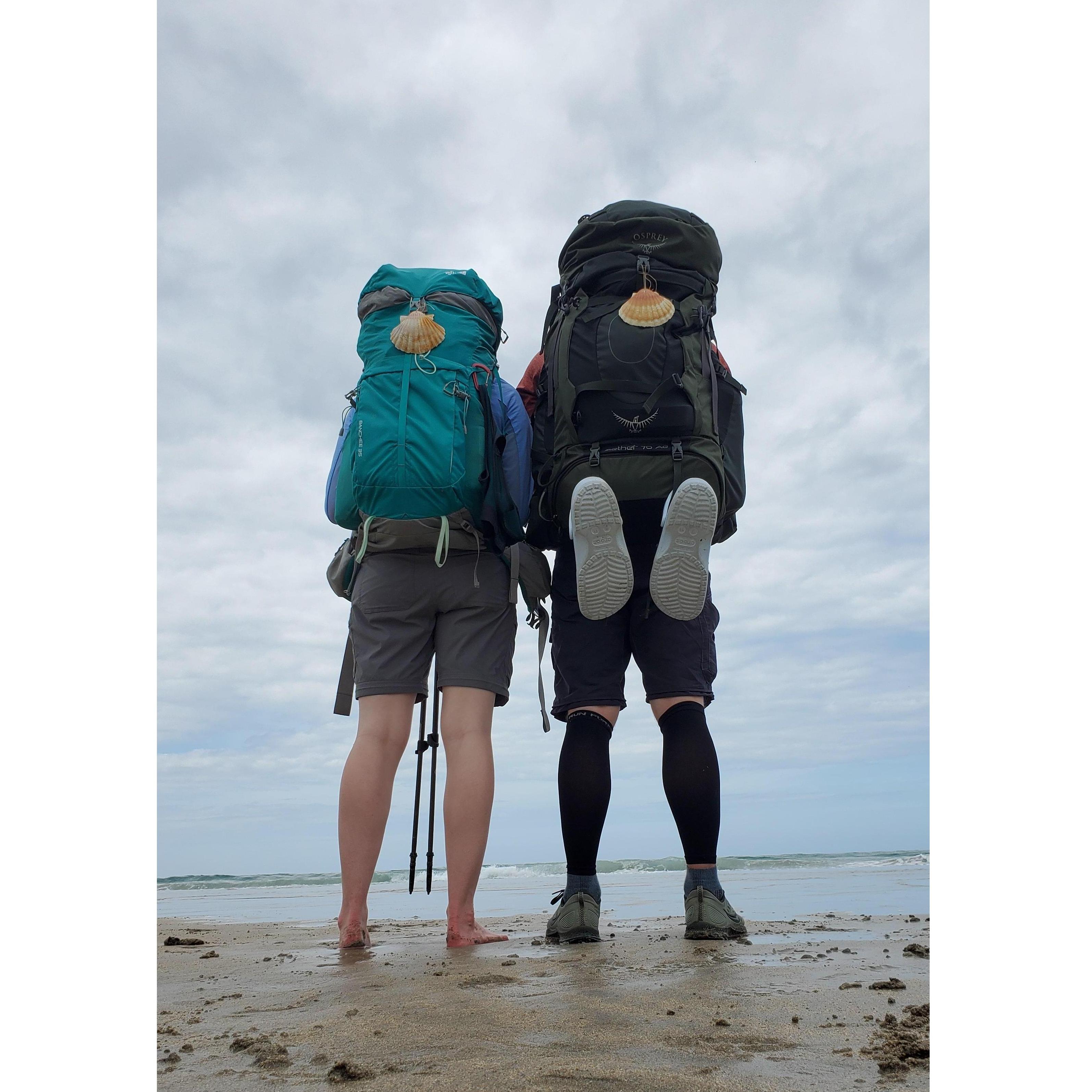 Hitting the Atlantic Ocean on Day 2 on the Camino de Santiago - September 2021