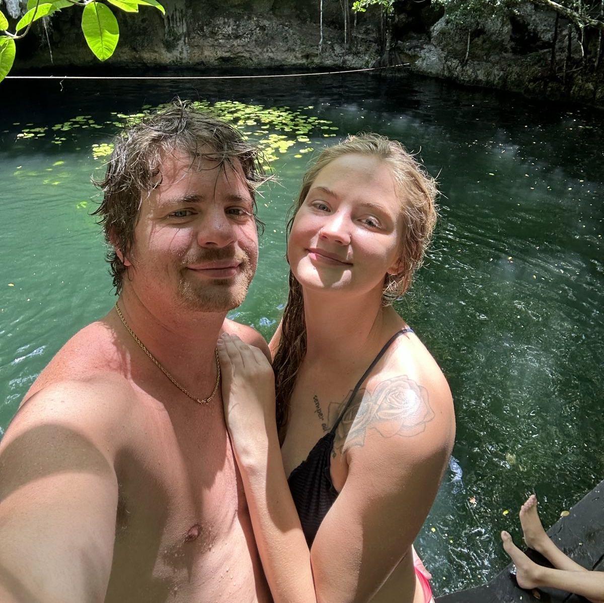 Family trip to Mexico where we went cenote jumping.