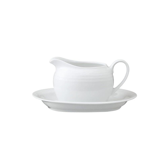 Noritake 91541C/4000 Gravy Boat, 12.2 fl oz (360 cc), Arctic White, Microwave Safe, Dishwasher Safe, 1 Piece, White Fine Porcelain (White)