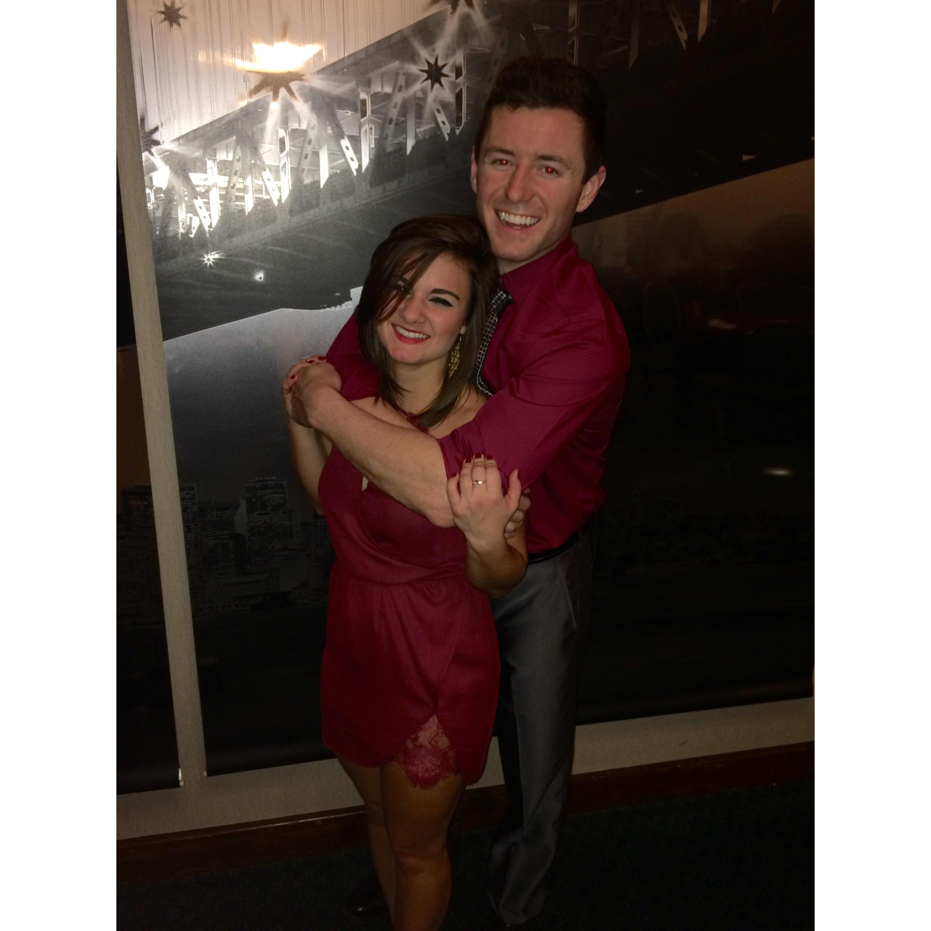 Cam had just arrived to Maine after driving from Alabama and still attended Marissa's sorority formal!