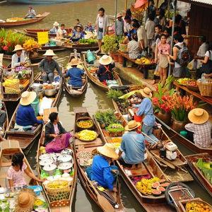Damnoen Saduak Market and Maeklong Railway Market Private Tour