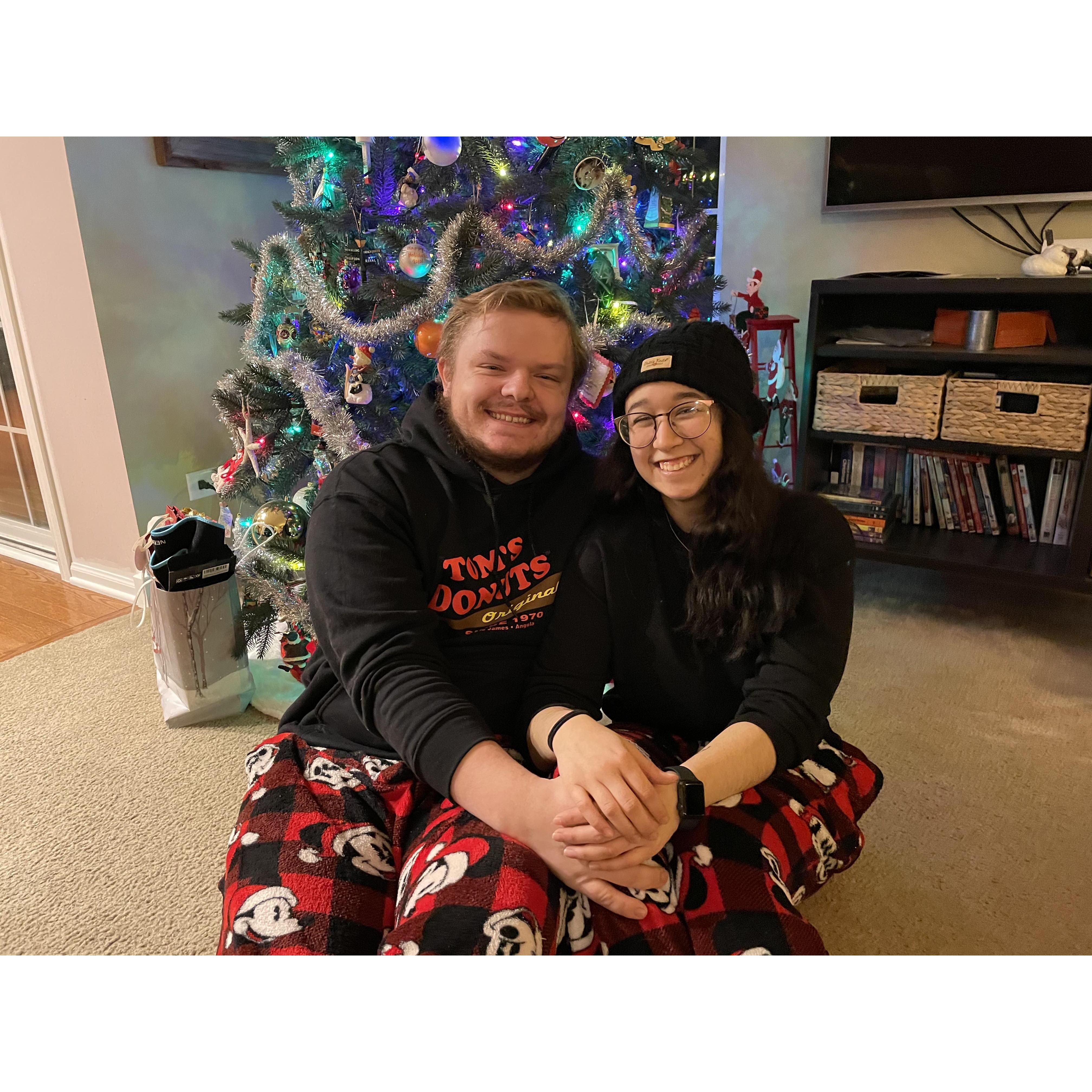 Our first Christmas together and we had some pretty dope pajama pants.