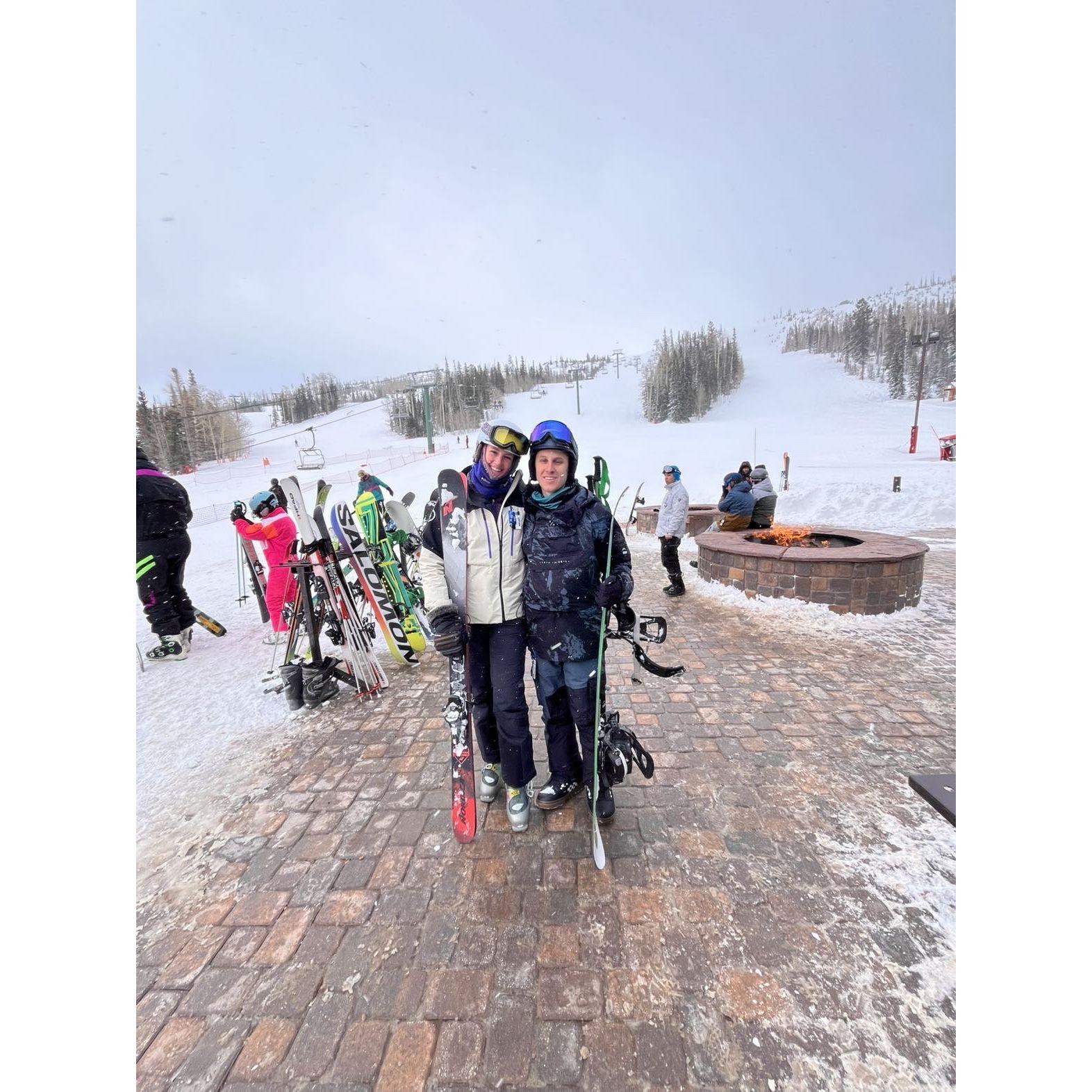 Skiing at Brian Head, UT