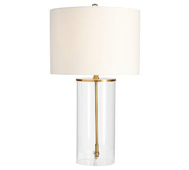 Aria Tall Table Lamp, Antique Brass