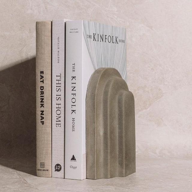 Concrete Arched Bookends