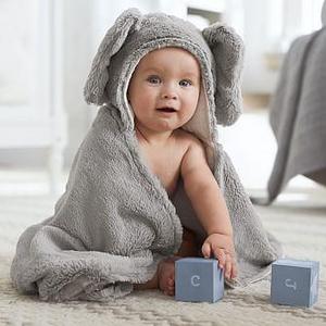 Faux-Fur Critter Baby Bath Wraps