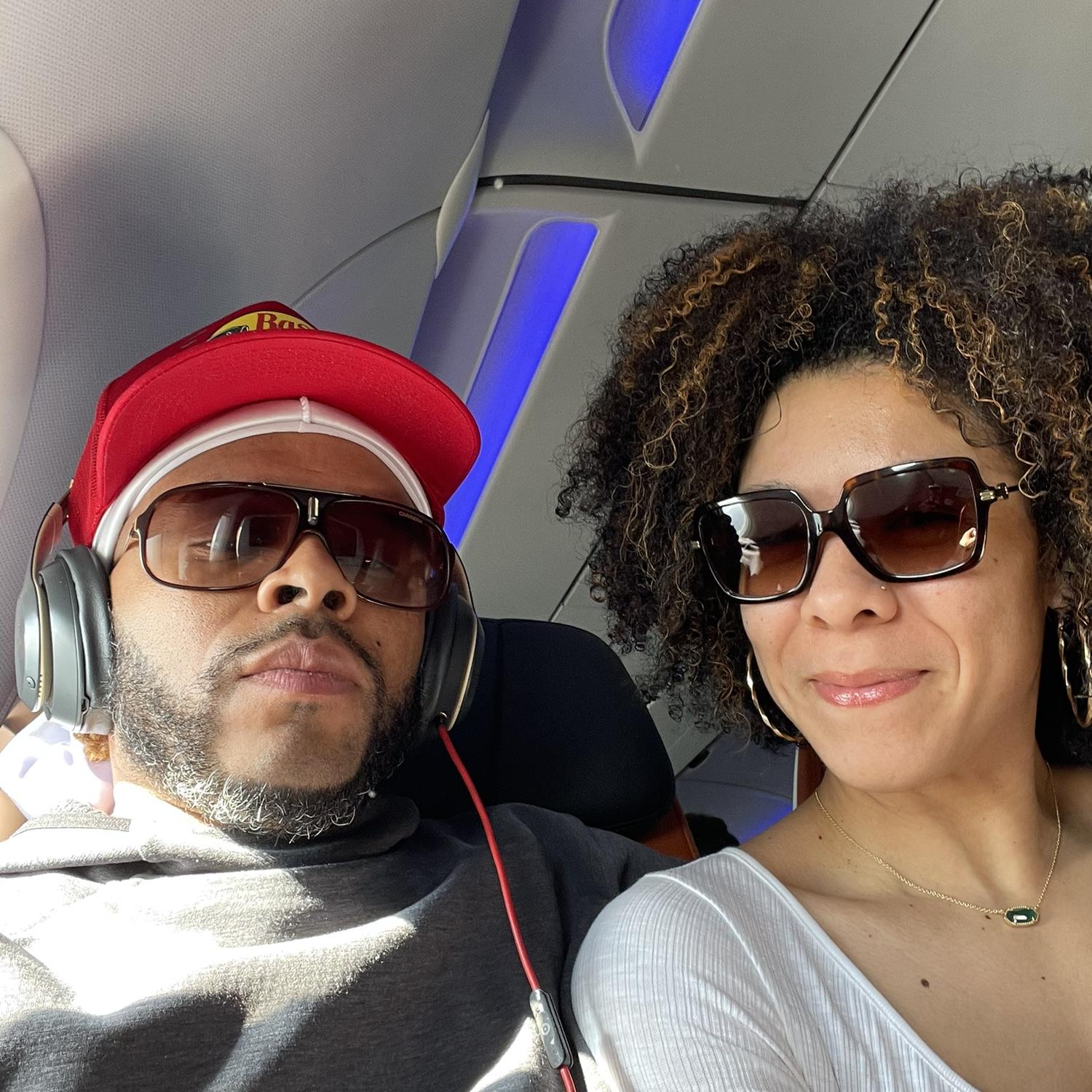 Our first flight together. Telum, Mexico for a wedding. Winter 2023