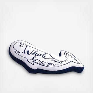 Azure Whale Pillow