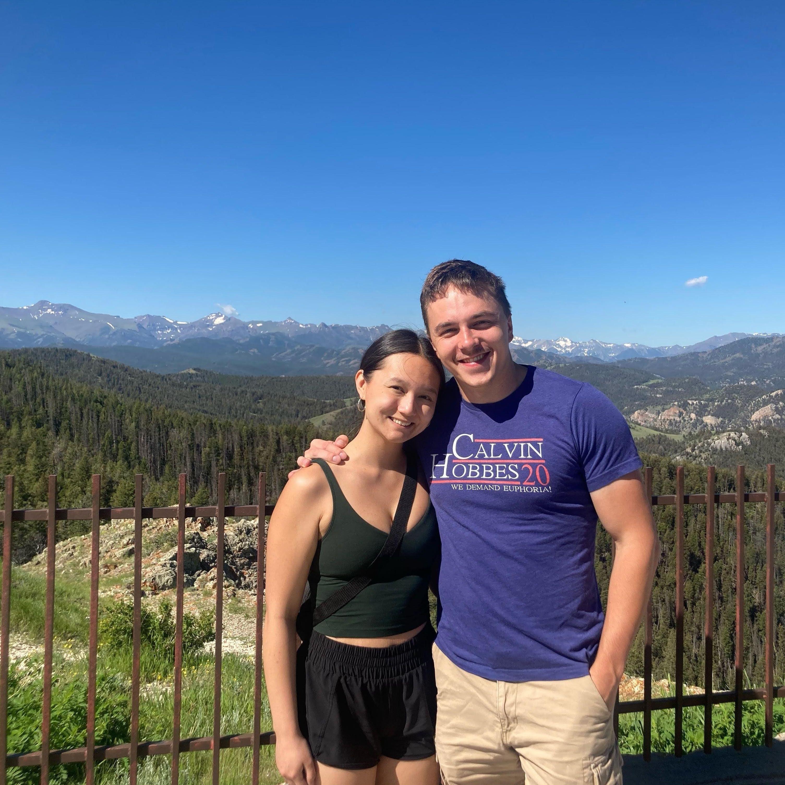 Andrew's mom took this photo of us on Beartooth Highway. This was the week that Eva met Andrew's family for the first time--it was a great trip filled with nature, trivia, good food and local theater.