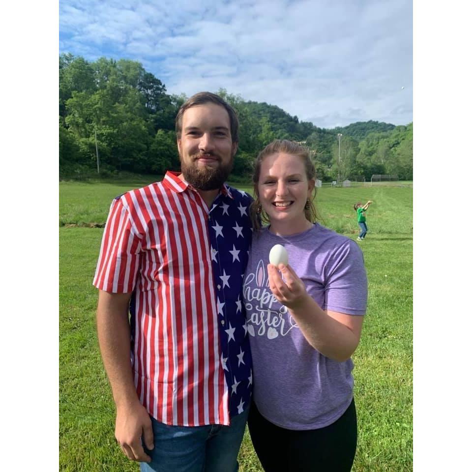 Egg toss champs at the Johnson family renuion!