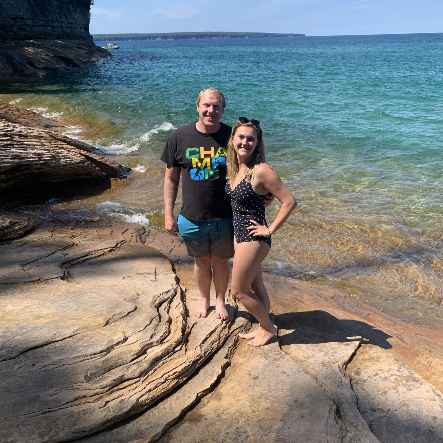 Cliff jumping in Munising, MI!