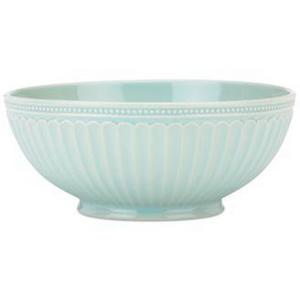 Lenox French Perle Groove Collection Ice Blue Serving Bowl