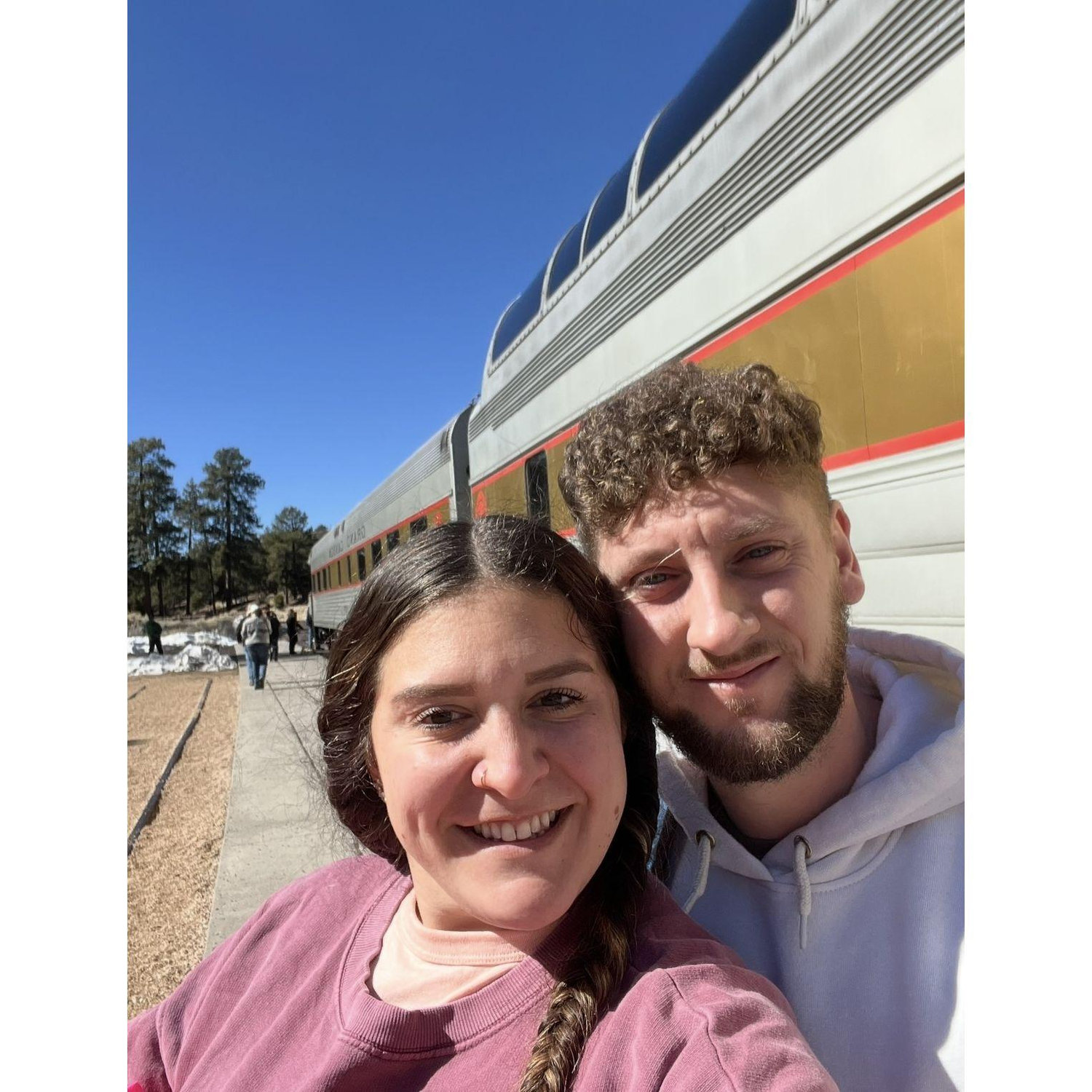 We took a train to the Grand Canyon