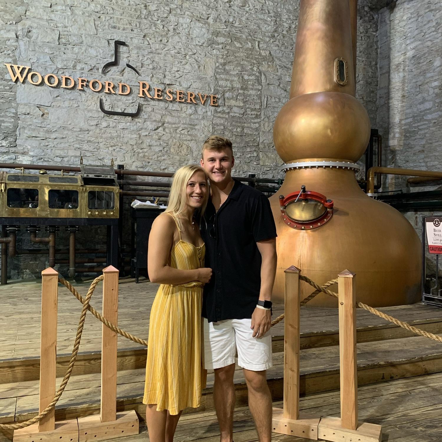 Bourbon tasting - Zach loved it! Kelsey took the bourbon tasting like shots...