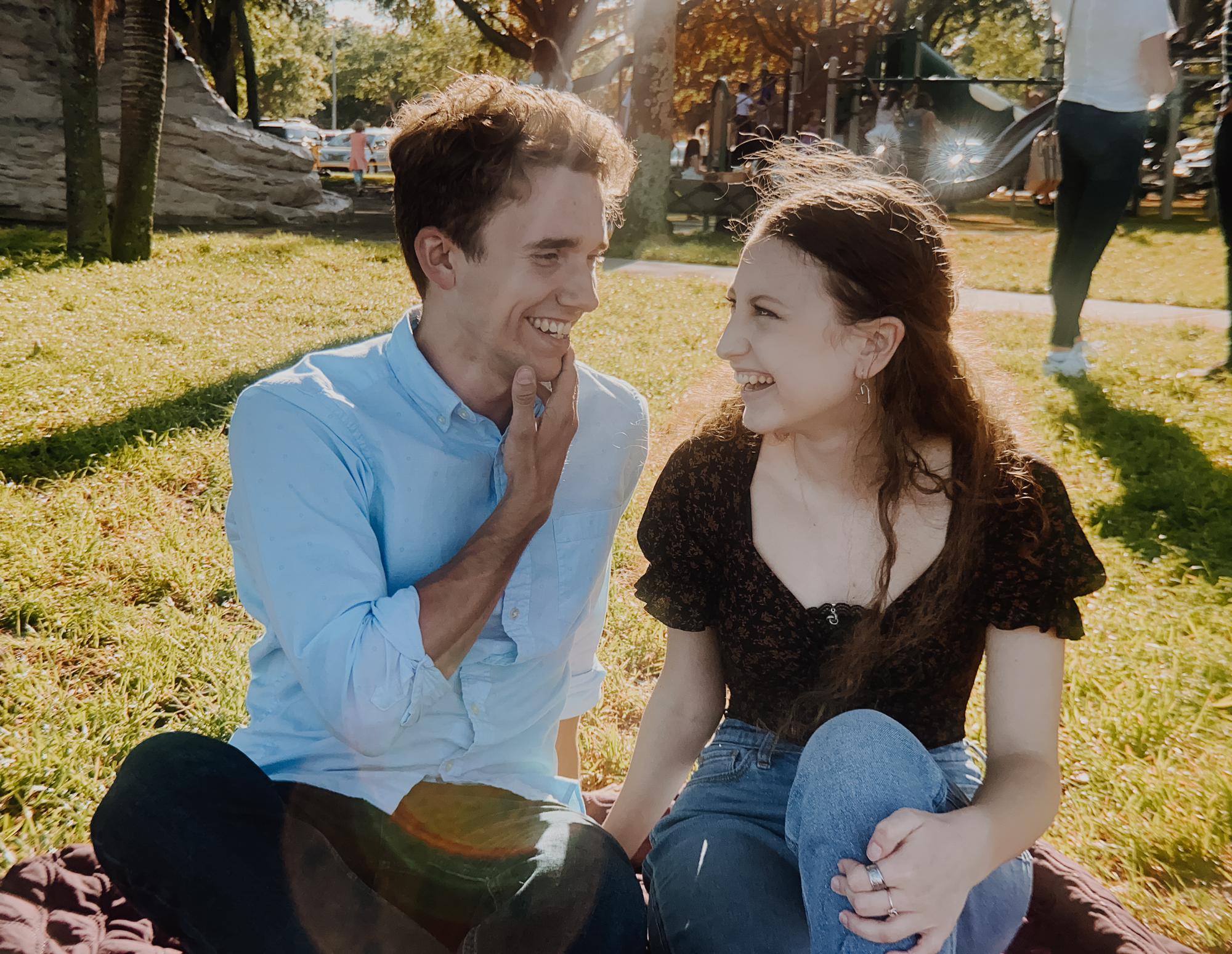 We took these photos to announce we were dating.