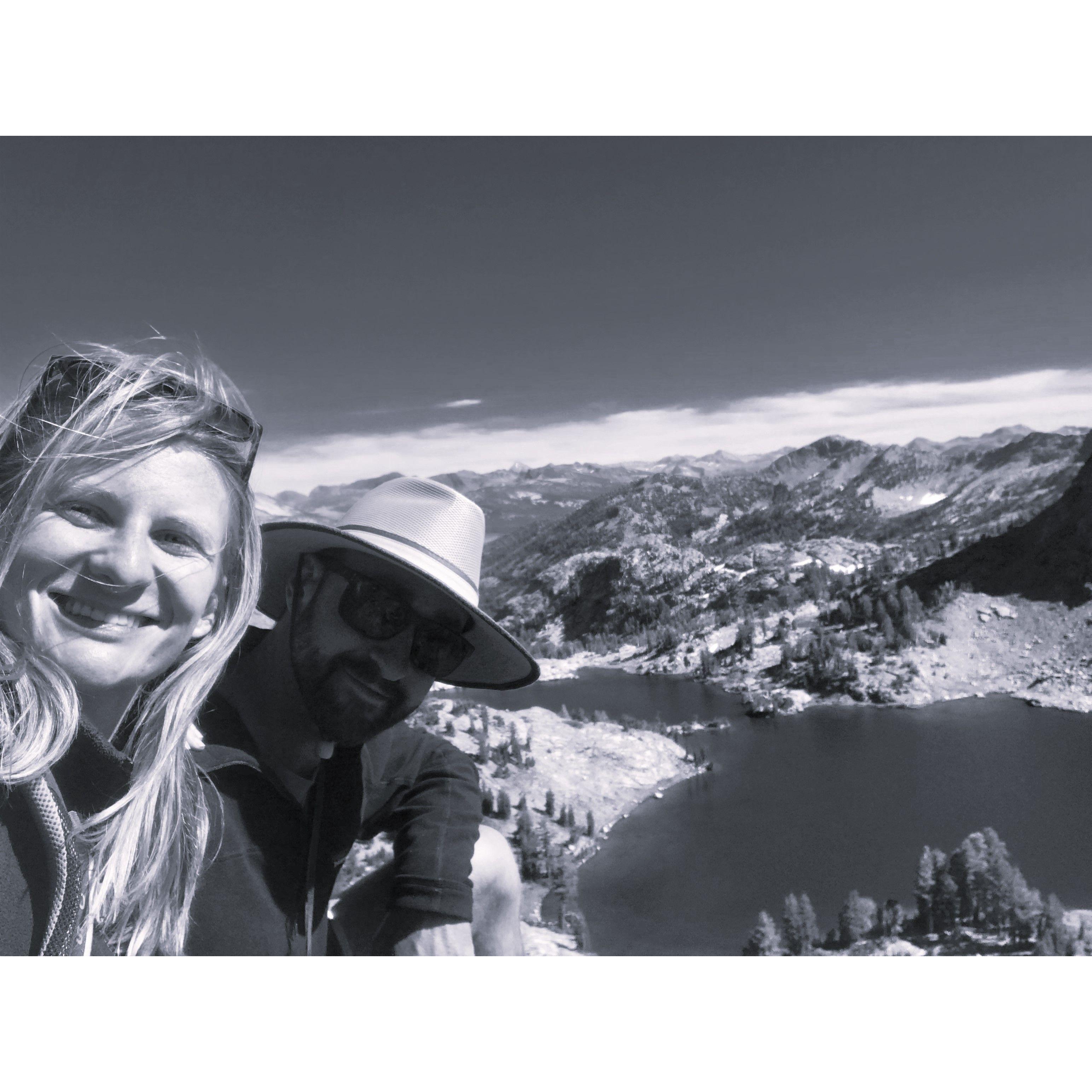 Our first backpacking trip together to Minaret Lake, California