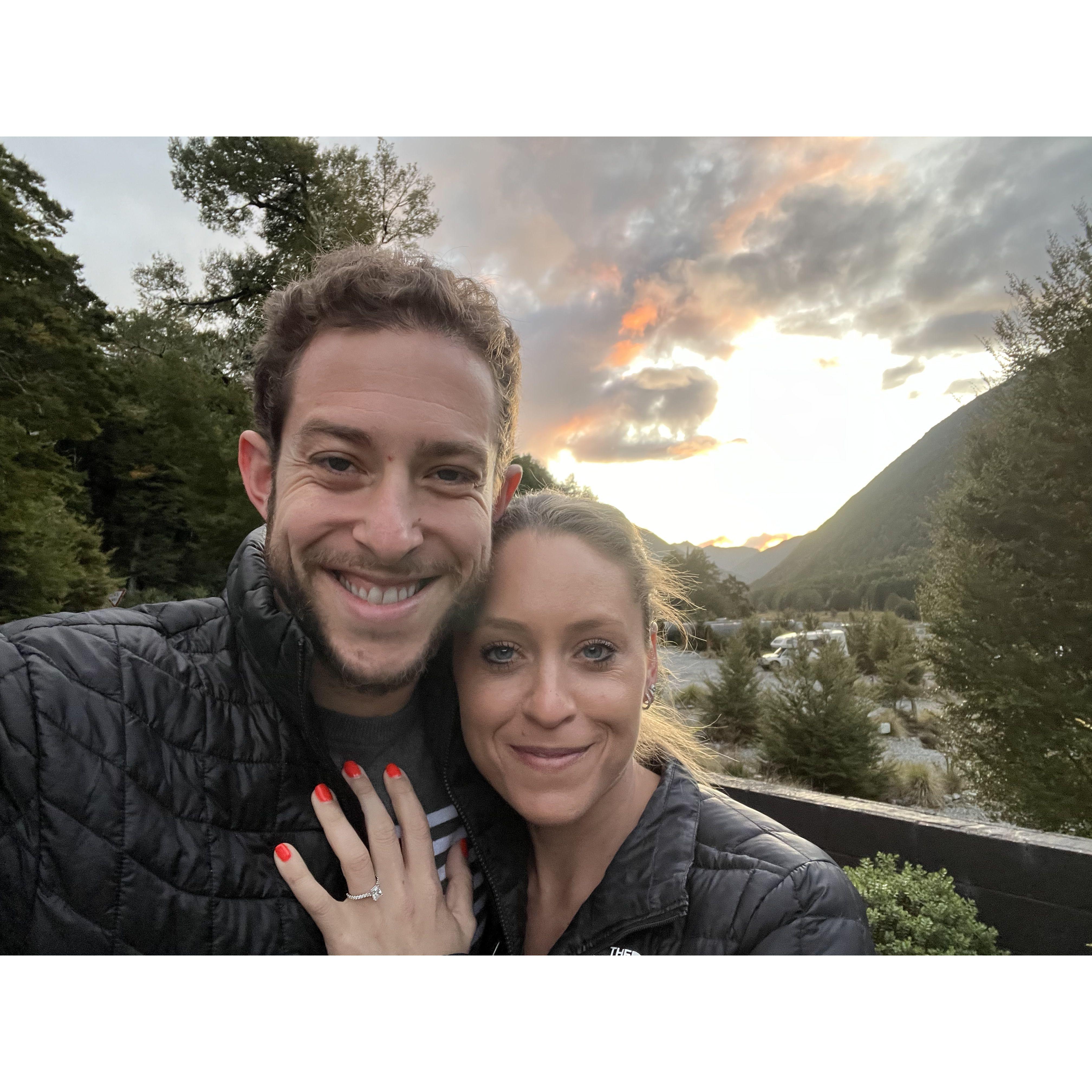 When we got engaged in New Zealand