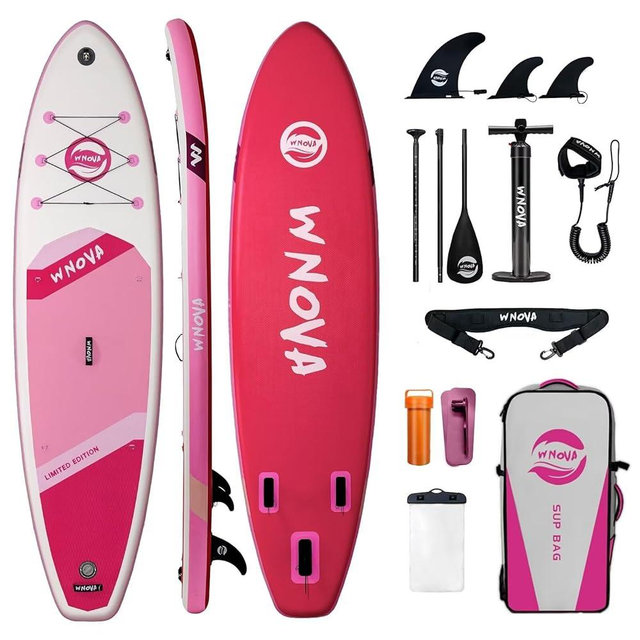 WNOVA 11' x 34" x 6" Stand Up Inflatable Paddle Board with SUP Accessories and Camera Mount, Ultra-Light Inflatable Paddleboard, Extra Wide Blow Up Paddle Boards for Adults, Youth, Beginners