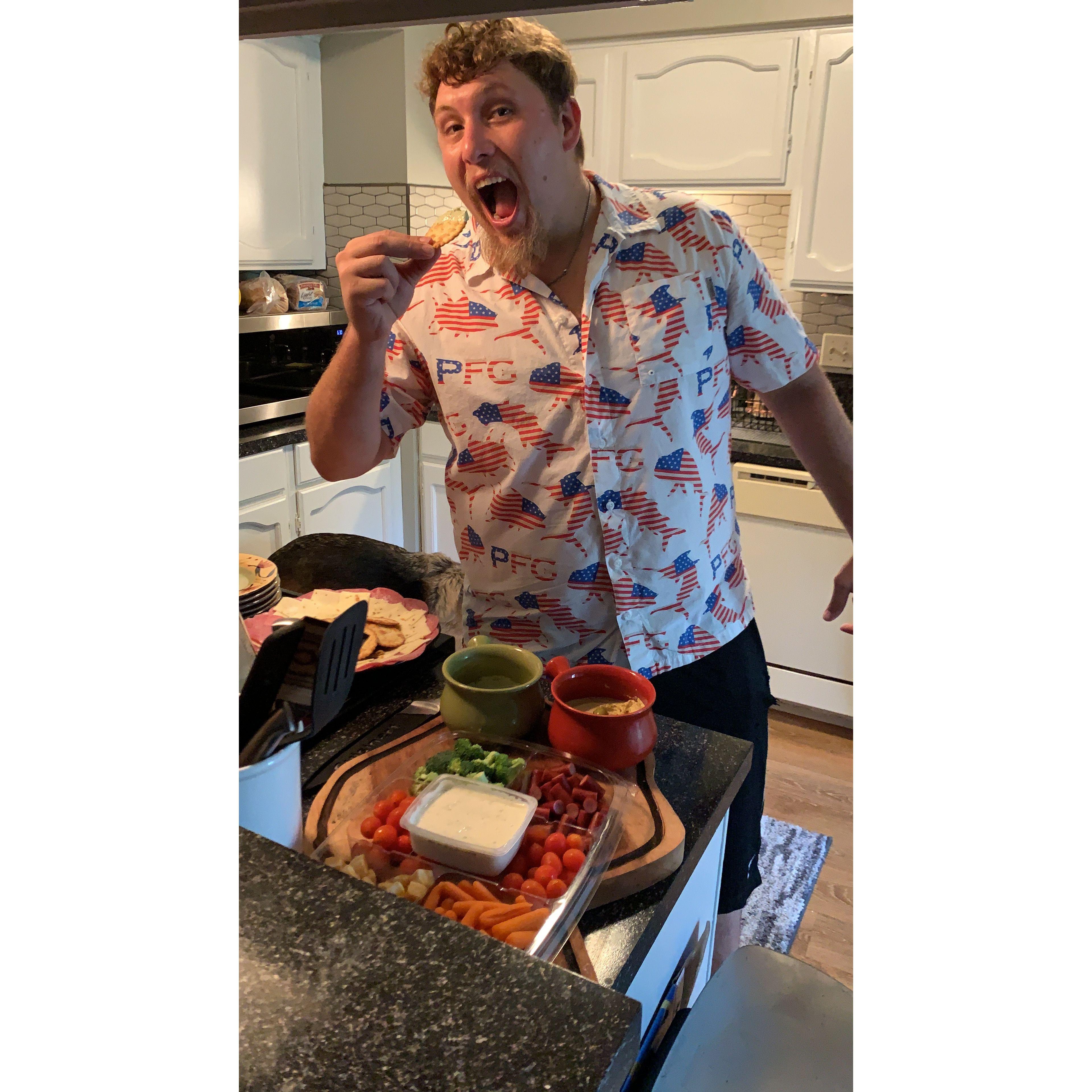 Someone was excited to host 4th of July party!