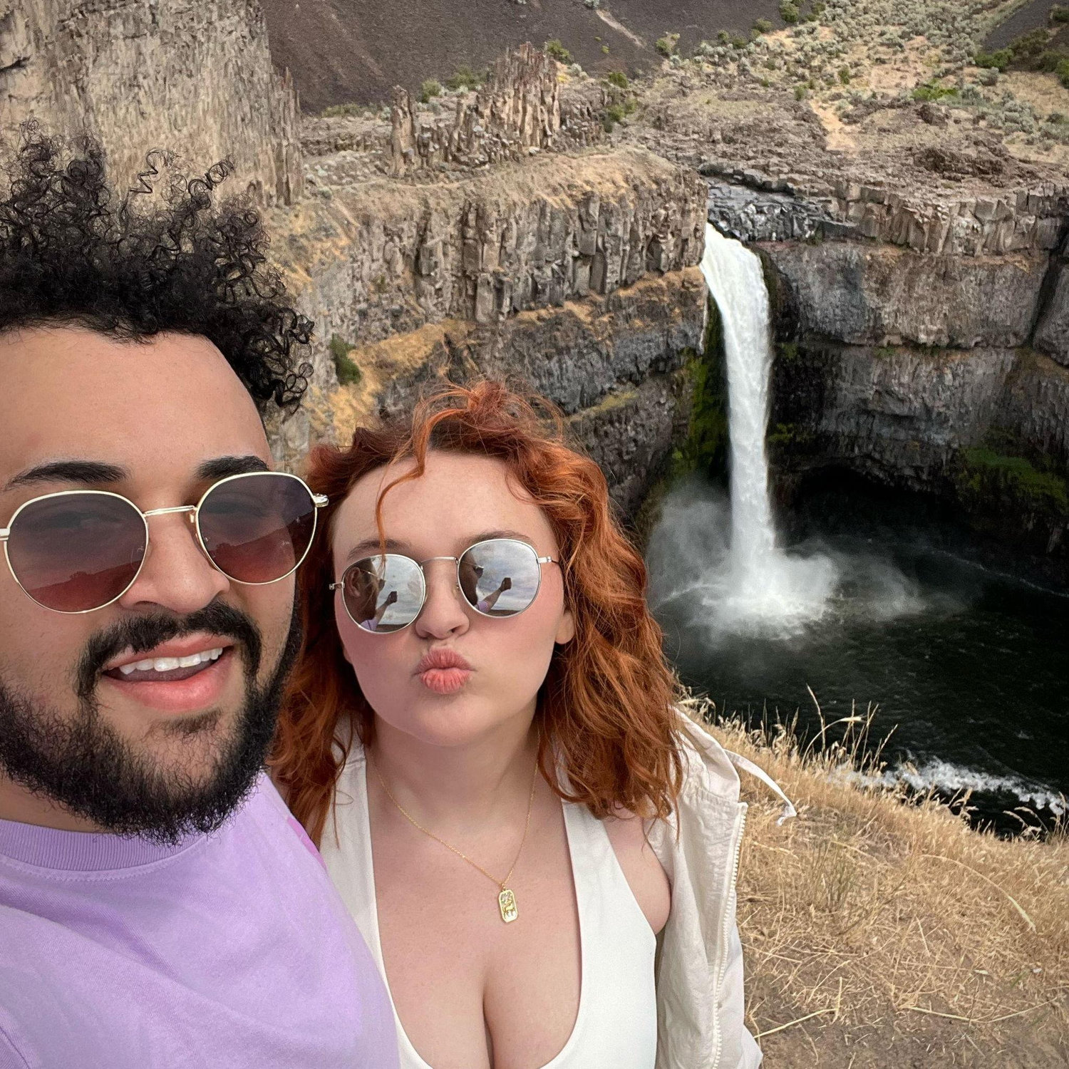 Us visiting "Palouse Falls" in Washington!